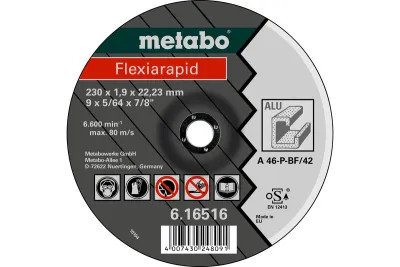 Відрізний диск Metabo Flexiarapid A 60-P, 125 x 1,0, алюміній
