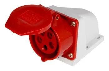 Силова розетка стаціонарна e.socket.pro.5.32, 5п., 380В, 32А (125)