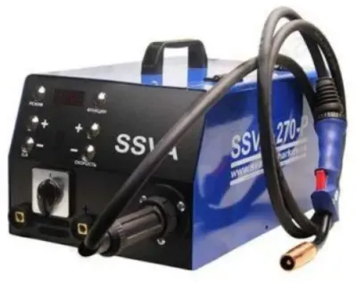 Зварювальний напівавтомат інверторний SSVA 270-P 220В MIG/MAG/MMA/TIG 5-270А з пальником BINZEL 26