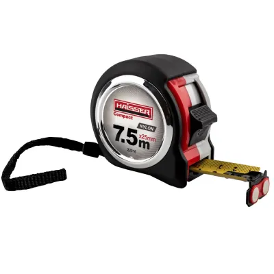 Рулетка HAISSER Compact прогумована з магнітом 7,5 м