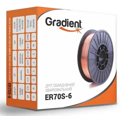 Дріт обміднений GRADIENT ER70S-6 0,6мм/1,0кг