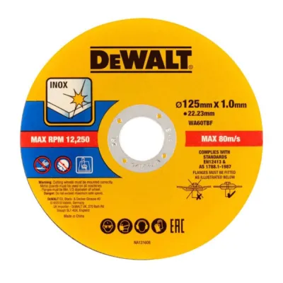 Круг відрізний DeWALT FASTCUT, 125x1x22,23 мм