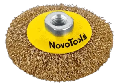 Щітка конусна NovoTools 115мм, гофрований дріт