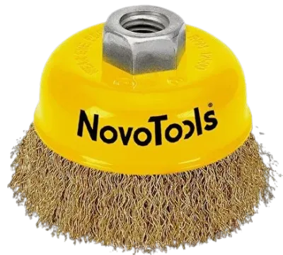 Щітка торцева NovoTools 125мм, гофрований дріт